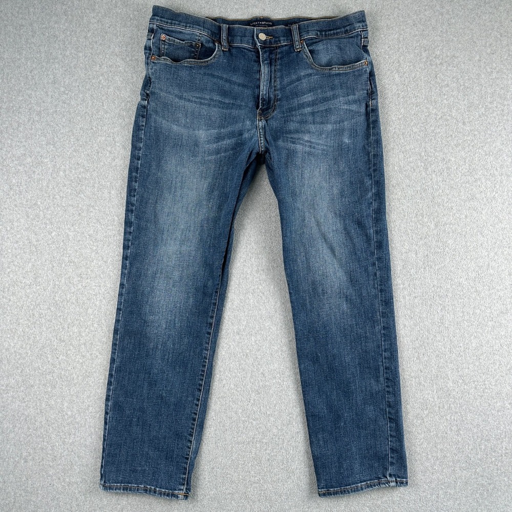 Lucky Brand Jeans Mens 34x30 Blue 410 Athletic Straight Fit Denim Pants